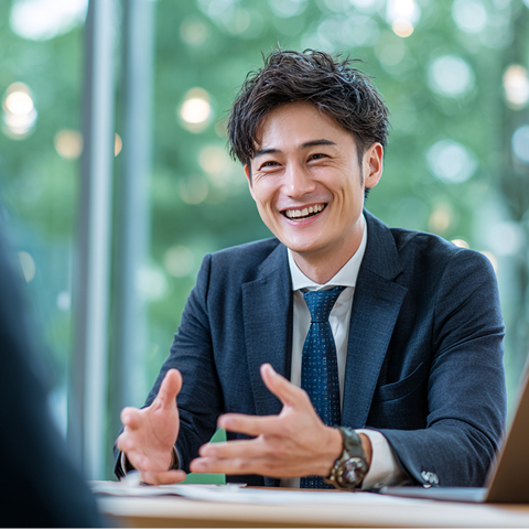 採用コンサルタントの仕事をする人物